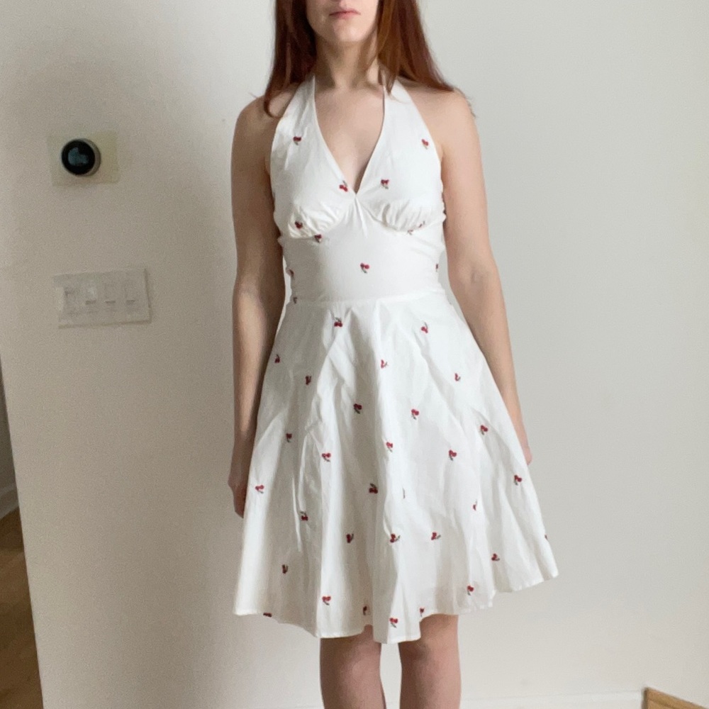 NWT Cherry print vintage-inspired dress